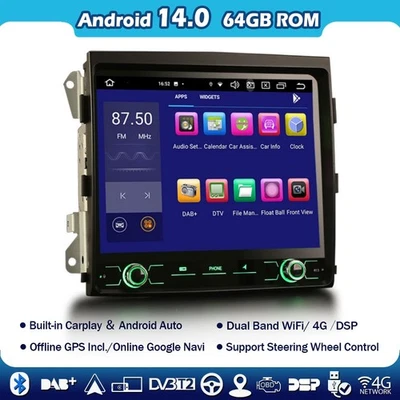 8.4" Android 14 GPS Autoradio CarPlay GPS Navi DAB+Wifi SWC für Porsche Cayenne - Bild 1 von 4