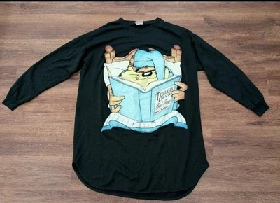 Camisón manga larga vintage para mujer talla M Looney Toons Tasmania diablo "Taz" Foto 1 de 2