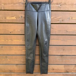 Wolford Estella Faux Leather Pull On Leggings Sz 38 / US 4 Black - Picture 1 of 7