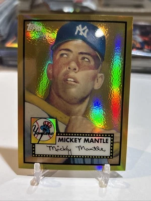 2008 Topps MICKEY MANTLE Chrome #MMR-52 Gold Refractor SP 1952 Yankees - Image 1 of 3