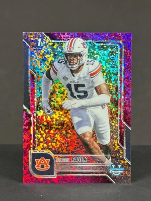 Kendrick Faulk 2025 Bowman Chrome U 1st Fuchsia Diamonds /225 Refractor Auburn  - Image 1 of 2