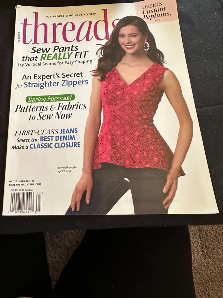 Threads Magazine May 2018 Design Custom Peplums, Expert Secret 4 Straight Zipper - Image 1 of 1