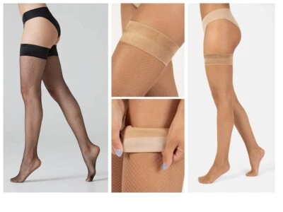 Cette Bahamas Fishnet Damen Netz halterlose Netzstrümpfe bis 3XL Mehrfarbig - Bild 1 von 4