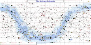 Catálogo astronómico Caldwell - Póster de pared de 109 cúmulos estelares nebulosas galaxias - Imagen 1 de 5