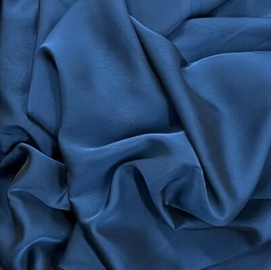 Blue Black Iridescent Chiffon Fabric 60” Width Sold By The Yard - Picture 1 of 2