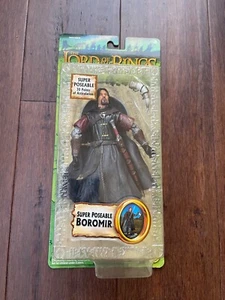 El Señor de los Anillos LA COMUNIDAD DEL ANILLO SUPER POSABLE BOROMIR ToyBiz 2004 - Imagen 1 de 8
