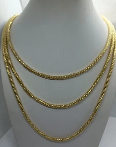 Necklace Silver Golden CM 40-45-55 MM 3,5 Unisex Exploit - Picture 1 of 5