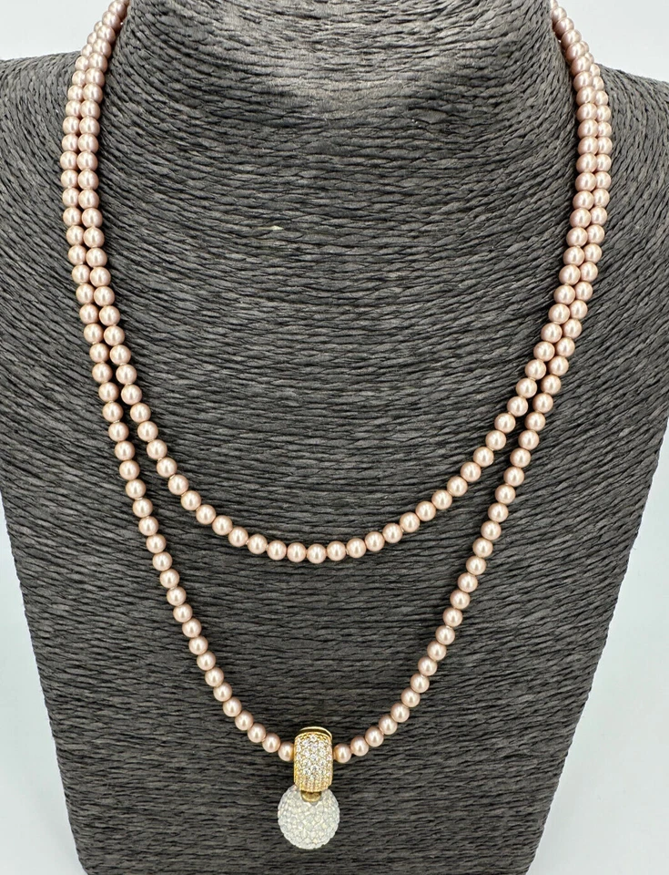 Heide Heinzendorff Zuchterlenkette Bronce 90 cm mit Adapter / Zirkonia/Anh. - Bild 1 von 4