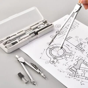 8601 Drawing Compass Metal Metal Drawing Compass Set Students - Bild 1 von 12