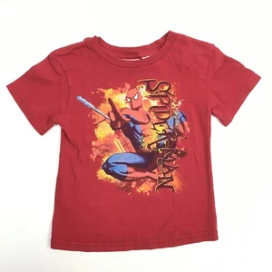 Vintage Y2K Marvel The Amazing Spiderman T-Shirt Red Youth Kids Sz 4 - Picture 1 of 6