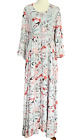 Jaase Dress Maxi  Floral Multicoloured 3/4 Flutter Sleeves Lace Trim Size S