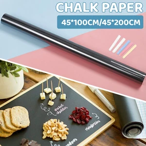 Blackboard Removable Chalkboard Vinyl Wall Sticker Decal Chalk Board Paper Lable - Picture 1 of 15