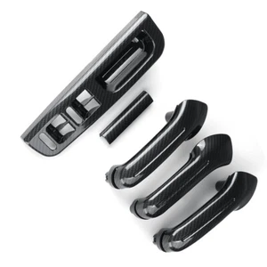5X MANIJA DE PUERTA DE CARBONO EMBELLECEDORES TIRADOR INTERIOR MANIJA DE PUERTA PARA GOLF MK4 IV BORA - Imagen 1 de 10
