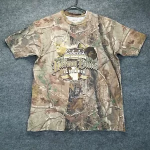 Cabelas Shirt Mens XL Brown Realtree Camouflage Short Sleeve Hoffman Estates Y2K - Picture 1 of 14