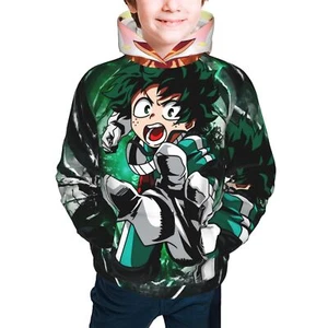 My Hero Academia Cartoon Hoodie Teen Pullover Sweatshirt Holiday Gift Customized - Picture 1 of 33