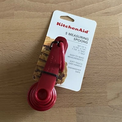 KitchenAid Measuring Spoons Red Set of 5 New - Image 1 of 2
