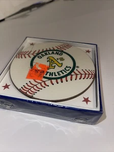 Vintage Oakland A's Athletics Coaster Set of Six (4.25") New - Picture 1 of 4