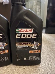 Castrol EDGE 5W50 EURO ADVANCED FULL SYNTHETIC 1 QT - Picture 1 of 2