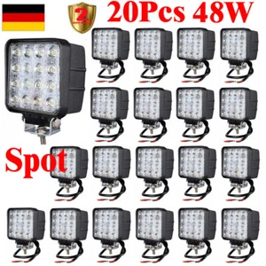 20X 48W Spot LED Work Light Bar 3D Lens Driving DRL SUV 4WD Boat Truck Offroad - Imagen 1 de 8