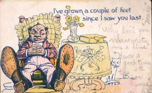 Postal de cómic Man Can I've Grown A Couple of Feet Since I Saw You Last PM 1907 - Imagen 1 de 2