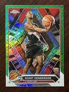 2023-24 Topps Chrome Basketball Scoot Henderson Green Logo Refractor SP RC - Bild 1 von 1