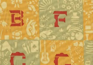 Hodsell McKenzie Designs Alphabet Cotton Drapery Upholstery - Picture 1 of 2