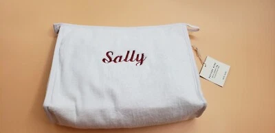 Bolsa de cosméticos Pottery Barn Terry "Sally" blanca bolsa de maquillaje nueva con etiquetas Foto 1 de 4