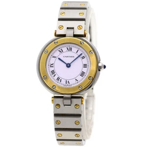 CARTIER Santos round Watches Stainless Steel/Stainless Steel Ladies - Picture 1 of 22