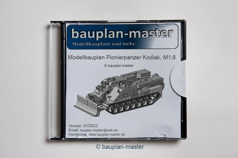 Modellbauplan Pionierpanzer Kodiak (Nachbau), M 1:8, Funktionsmodell, R.C.-fähig - Bild 1 von 4
