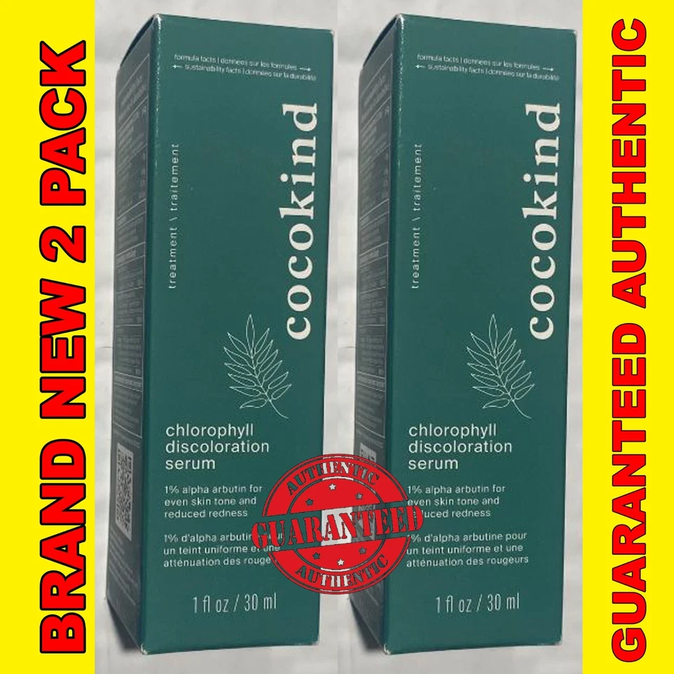 Cocokind Chlorophyll Discoloration Serum Dark Spot Uneven Tone Redness 2PK - Image 1 of 1