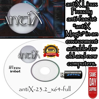 AntiX Linux Bootable DVD – Lightweight Operating System for All Computers - Image 1 of 4