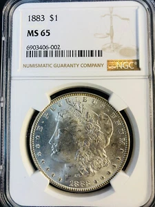 1883 P Morgan Dollar, MS65, Fresh NGC Grade! - Picture 1 of 18
