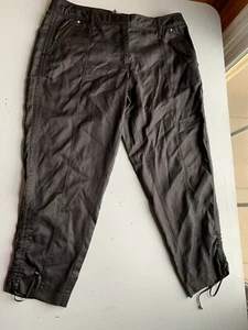 NEW! WHITE HOUSE BLACK MARKET twill drape utility crop leg pants SIZE 10 - Picture 1 of 9