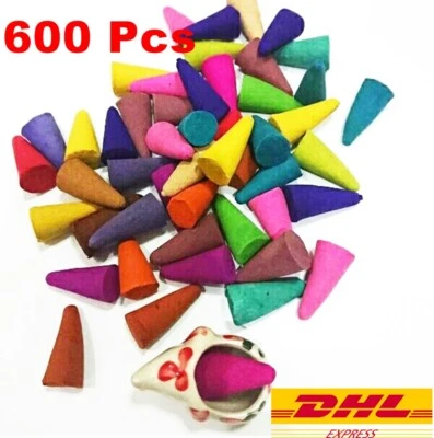 6X 100 Incense Cone  Mixed Fragrance Relax Burner Aroma Therapy Natural Flower  - Image 1 of 4