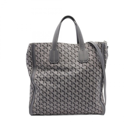 GOYARD Sac Voltaire Borsa a tracolla Borsa a tracolla Tela Pelle Grigio Usata