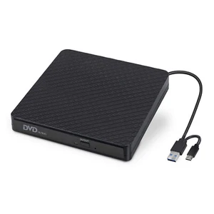 Unità CD DVD-RW esterna USB 3.0 + masterizzatore Type C per PC MAC laptop nero - Foto 1 di 8