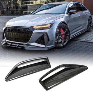 Cubierta de ventilación de aire con parachoques delantero de carbono seco apta para Audi RS6 RS7 C8 Avant 19UP - Imagen 1 de 14