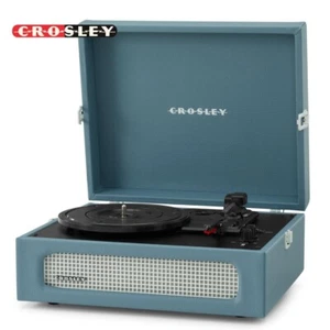Crosley CR8017B-WB 3 Speed Voyager Portable Record Player Turntable Washed Blue - Picture 1 of 4