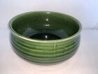 Vintage Brush USA Pottery Green Horizontal Ribbed Bulb Bowl 4”
