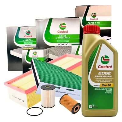Kit Tagliando Castrol - VW Golf VI 1.6 2.0 TDI - Edge LongLife 3 5LT + 4 Filtri - Immagine 1 di 4
