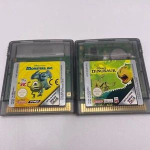 Pack of 2 Disney Gameboy Color Games - Monsters Inc + Dinosaur - Picture 1 of 3