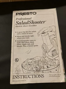 Presto Salat Shooter Anleitung 8 Seiten Broschüre - Bild 1 von 1