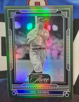 2025 Panini Three & Two Baseball #137 Lou Gehrig Green 4/5 (JR) - Imagem 1 de 2