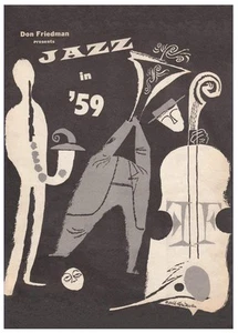 New York Jazz Festival 1959 Werbung Wandbild Poster Größe Druck oder - Bild 1 von 1