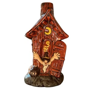 Hillbilly Outhouse Vintage 1976 Hand Painted Ceramic Empty Moonshine Decanter - Picture 1 of 10
