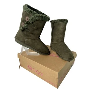 Sugar-Marty Women's Faux Suede-Army Green- Weather Winter & Snow Boots - Imagen 1 de 6