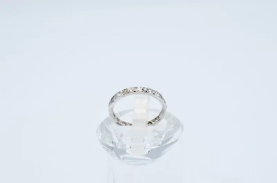 Vintage Platinum Natural Diamond Eternity Ring/Band~~2.0gr - Image 1 of 4