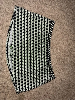 Kenneth Cole Women 's XL Abstract Fold Over Waist Swim Skirt Pink White - Image 1 of 4