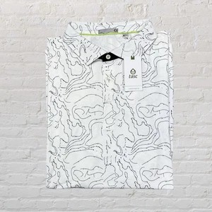 Tasc Performance Cloud Poloshirt Golf Kurzarm Weiß Topographie Herren 2XL - Bild 1 von 6