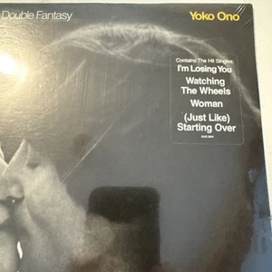 RARE 4 SONG TITLES STICKER JOHN LENNON FACTORY SEALED DOUBLE FANTASY LP PROMO - Picture 1 of 3